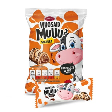 ويفر هو سيد مو بحشوة الشوكولاتة والمكسرات | Who Said Muuu? Chocolate & Nut Wafers
