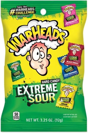 حلوى وورهيدز إكستريم ساور 92 جرام – Warheads Extreme Sour Candy 92g