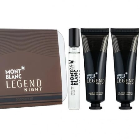طقم مونت بلانك ليجند نايت بارفيوم عينة 7 5مل افترشف 50مل شاور جل 30مل