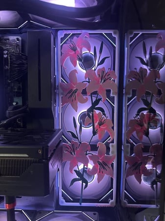 غطاء مروحة للPC زهرات الليليوم