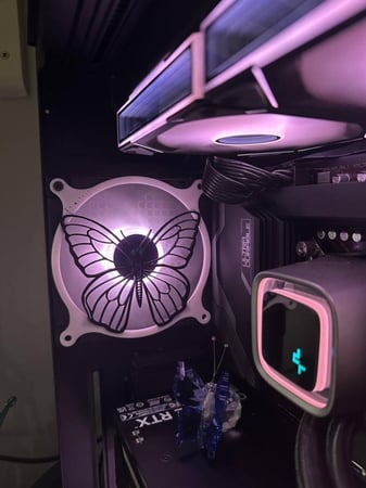 غطاء مروحة للPC بتصميم فراشة
