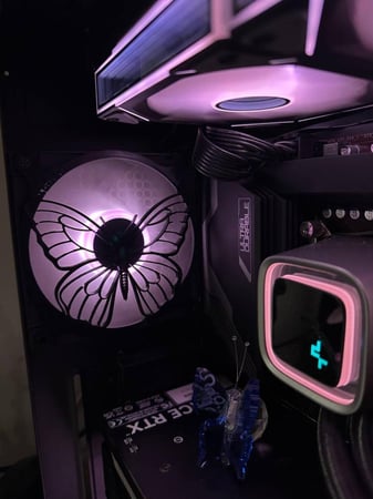 غطاء مروحة للPC بتصميم فراشة