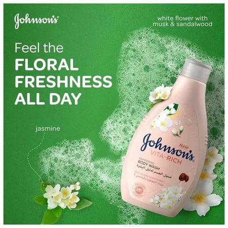جونسون آند جونسون - غسول الجسم فيتا ريتش بخلاصة الجوجوبا وفيتامين إي - 400 مل