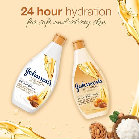 جونسون فيتا ريتش سائل استحمام بزيت اللوز وزبدة الشيا - 400 مل