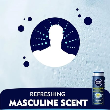 نيفيا مان جل الاستحمام باور 24 ساعة فريش افكت - 500 مل