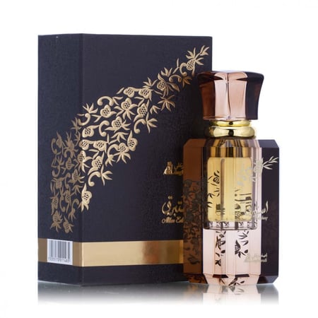 دهن استبرق يأتي في عبوة انيقة تكسوها الفخامة يستخدم للجنسين حجم 12مل