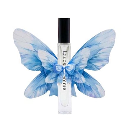 توزيعات عطر 10 مل مع كرت شكل فراشة