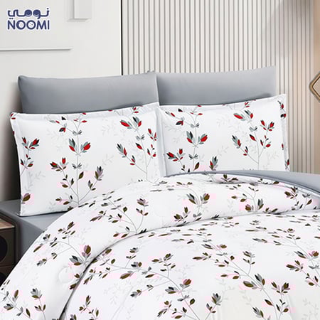 مفرش مارا مشجر نفر ونص  4 قطع  مايكروفايبر