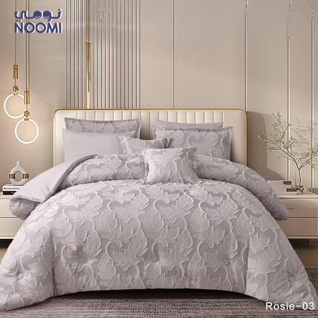 مفرش روزي نفر ونص مايكروفايبر نفرونص 5 قطع