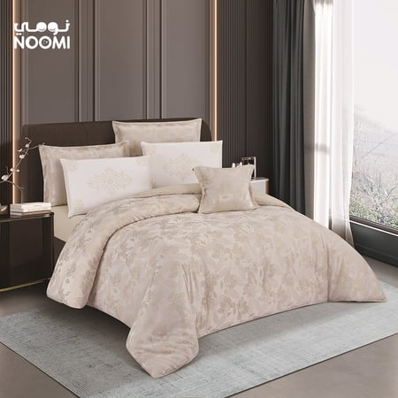 مفرش ديلارا المطرز بالكامل مايكروفايبر  نفرونص 5 قطع