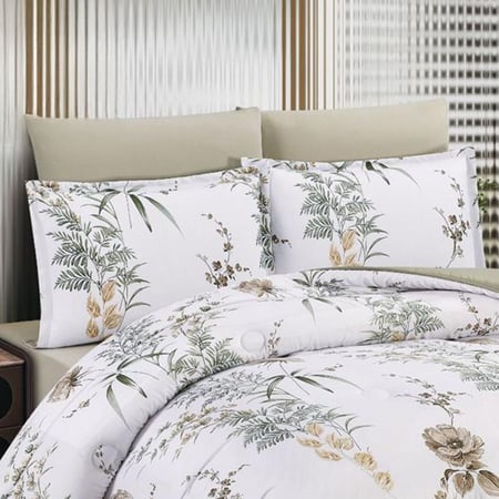 مفرش مارا مشجر نفر ونص  4 قطع  مايكروفايبر