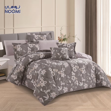 مفرش فيكتوريا مشجر مايكروفايبر نفرونص 5 قطع