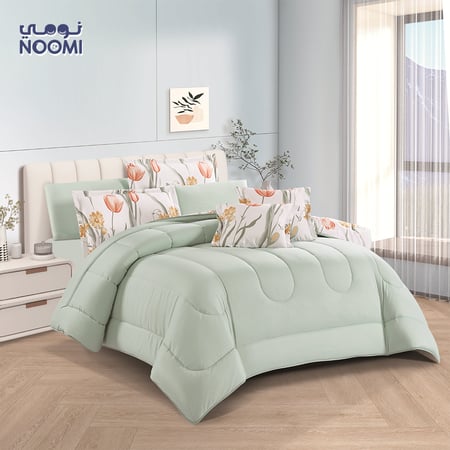 مفرش فيكتوريا مشجر مايكروفايبر نفرونص 5 قطع