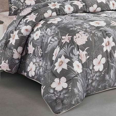 مفرش سمارا مشجر نفر ونص  4 قطع  مايكروفايبر