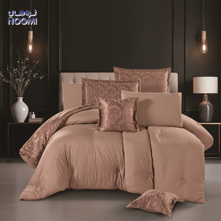 مفرش ارجوان جاكار ملكي مايكروفايبر  ناعم نفرين  8 قطع