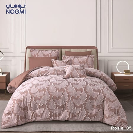 مفرش روزي نفر ونص مايكروفايبر نفرونص 5 قطع