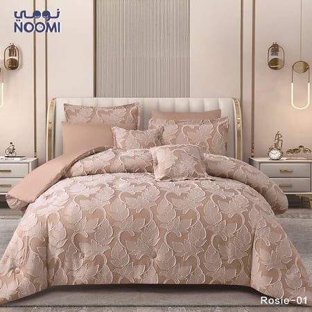 مفرش روزي نفر ونص مايكروفايبر نفرونص 5 قطع