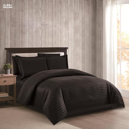 مفرش هيلتون الفندقي مزدوج 7 قطع اسود