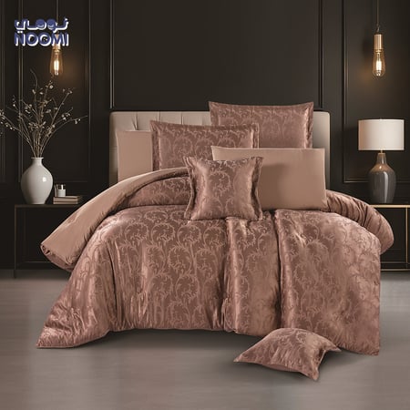 مفرش ارجوان جاكار ملكي مايكروفايبر  ناعم نفرين  8 قطع