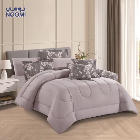 مفرش فيكتوريا مشجر مايكروفايبر نفرونص 5 قطع