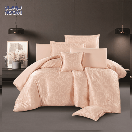 مفرش ارجوان جاكار ملكي مايكروفايبر   نفر ونص  5 قطع