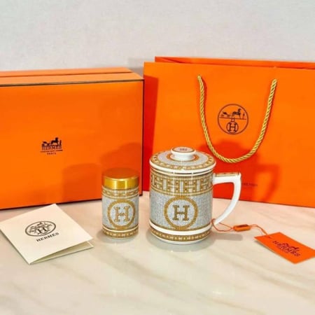 طقم شاي هيرميس قطعتين لشخص واحد