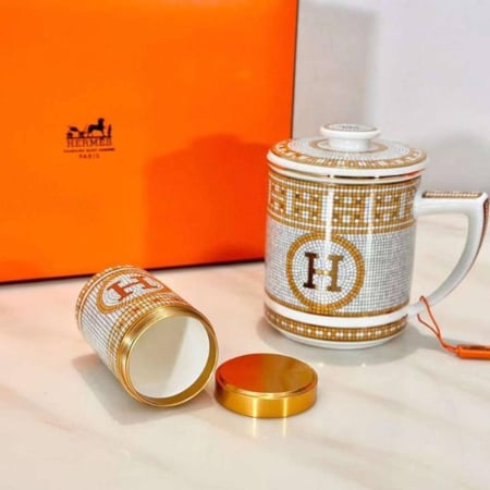 طقم شاي هيرميس قطعتين لشخص واحد
