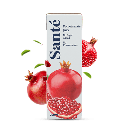 عصير طبيعي رمان 200 مل كومبي بلوك سانتي علامة مجموعة روما التجارية.