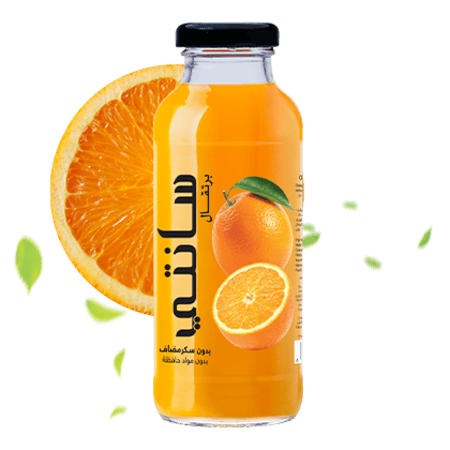 برتقال 300 مل زجاج سانتي علامة تجارية لـ مجموعة روما التجارية.