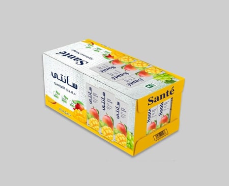 عصير مانجو طبيعي سانتي بدون سكر 200 مل sante mango juice طبيعي فريش
