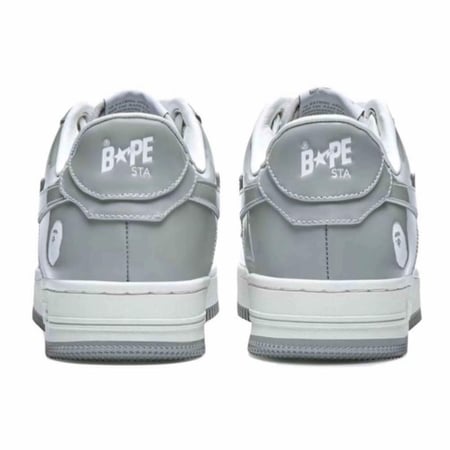 A Bathing Ape Bape Sta Patent Leather White Grey (2023)