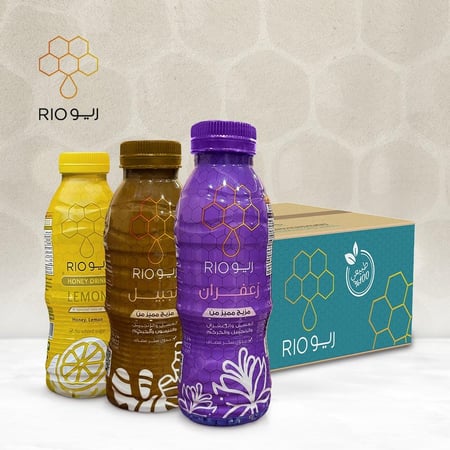 مياه العسل الطبيعي -كرتون متنوع بنكهات مختلفة