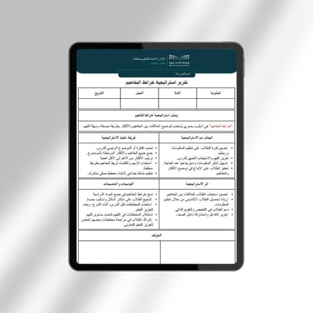 تقرير استراتيجية خرائط المفاهيم
