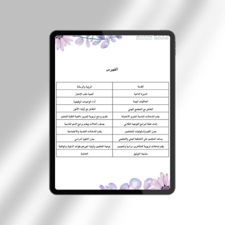 ملف توثيق شواهد الأداء الوظيفي للموجهة الطلابية