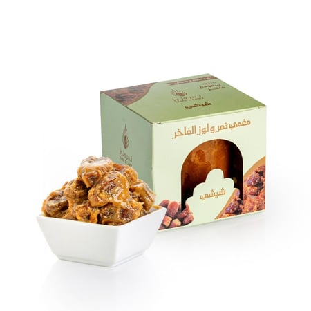 تمر شيشي مغمي بطحينة فاخرة من تمر ولوز