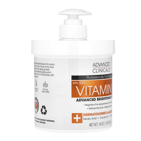 ادفانسد كلينيكالز- كريم متطور لتفتيح البشرة بفيتامين سي - 454جم