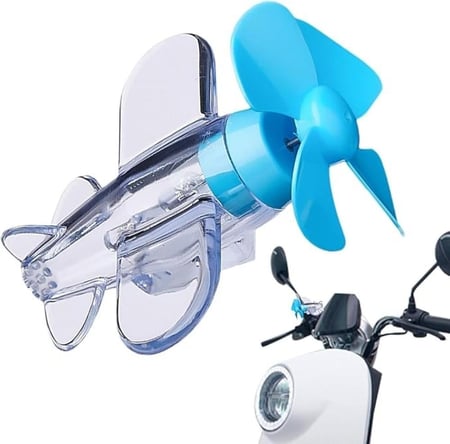 لعبة طائرة ديكورية بمروحة تعمل بالطاقة الذاتية وإضاءة LED للسيارات والدراجات الكهربائية