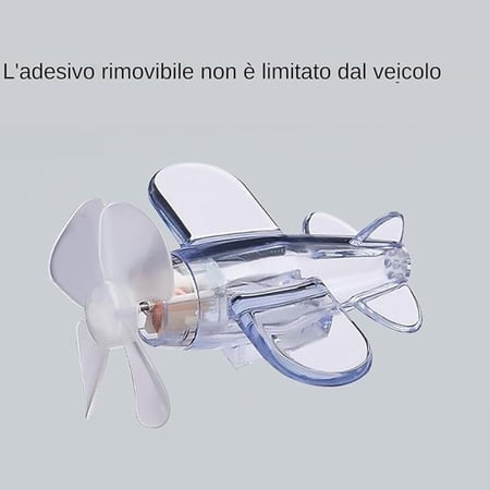 لعبة طائرة ديكورية بمروحة تعمل بالطاقة الذاتية وإضاءة LED للسيارات والدراجات الكهربائية