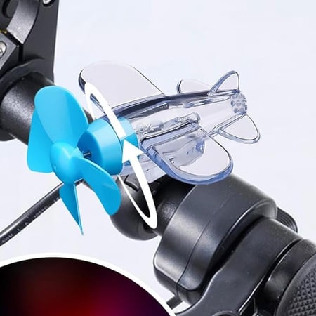 لعبة طائرة ديكورية بمروحة تعمل بالطاقة الذاتية وإضاءة LED للسيارات والدراجات الكهربائية