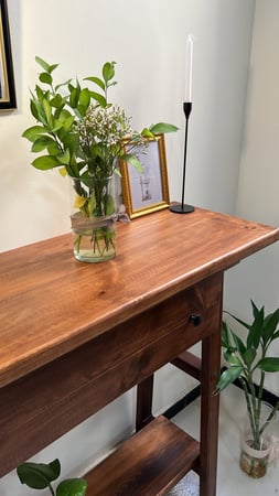 ركن القهوة من الخشب المعتق