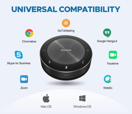 ميكروفون وسماعة لاسلكي للاجتماع عن بعد Bluetooth Speakerphone