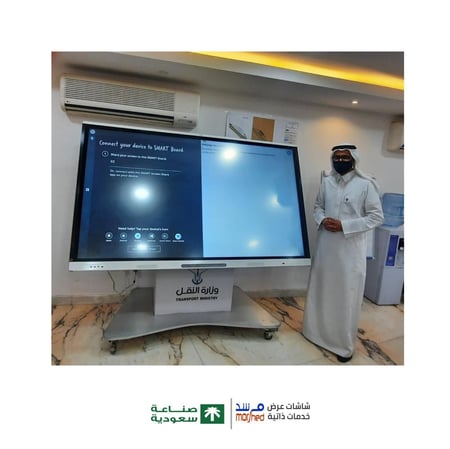 شاشة تفاعلية VIP  ثلاثية الاتجهات باحجام 75/86/99 بوصة