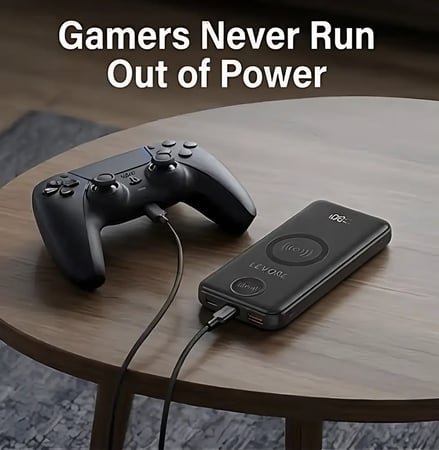 بطارية 10000 امبير اسود  Levore