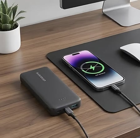 بطارية متنقلة 10000 مللي امبير 15 واط RAVPOWER