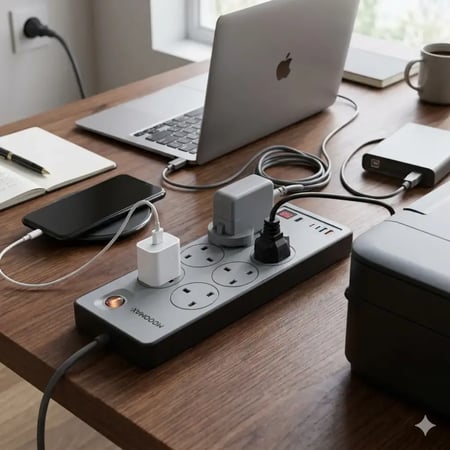 توصيلة كهربائية 6 منافذ - 3 متر MOOGMAX