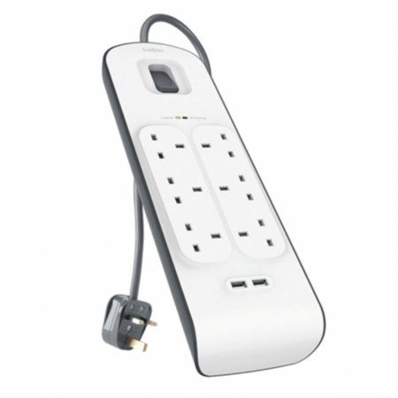 توصيلة ب6 منافذ طاقة ومنفذين يو اس بي bel;in