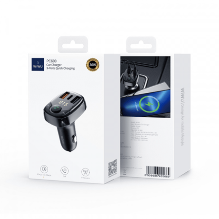 شاحن سيارة 3 مخارج   wiwu