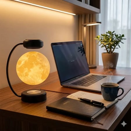 مجسم اضاءه مغناطيسي على شكل قمر