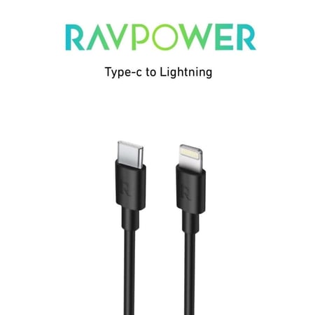 كيبل شحن تايب سي الى ايفون  3 متر  RAVPOWER