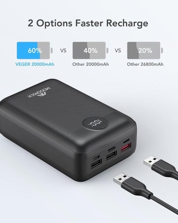 بطارية متنقلة صغيرة  30000 مللي امبير  MOOGMAX